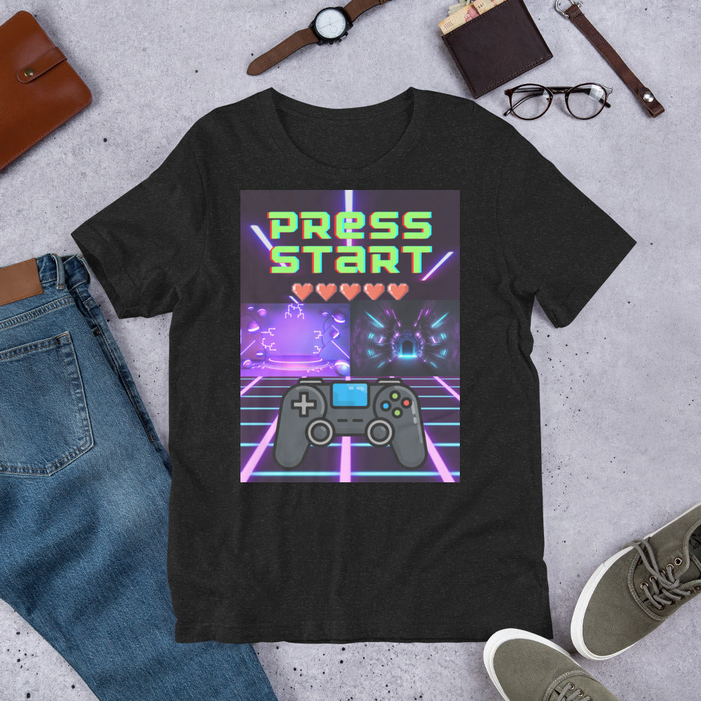 Press Start Gamer Unisex t-shirt