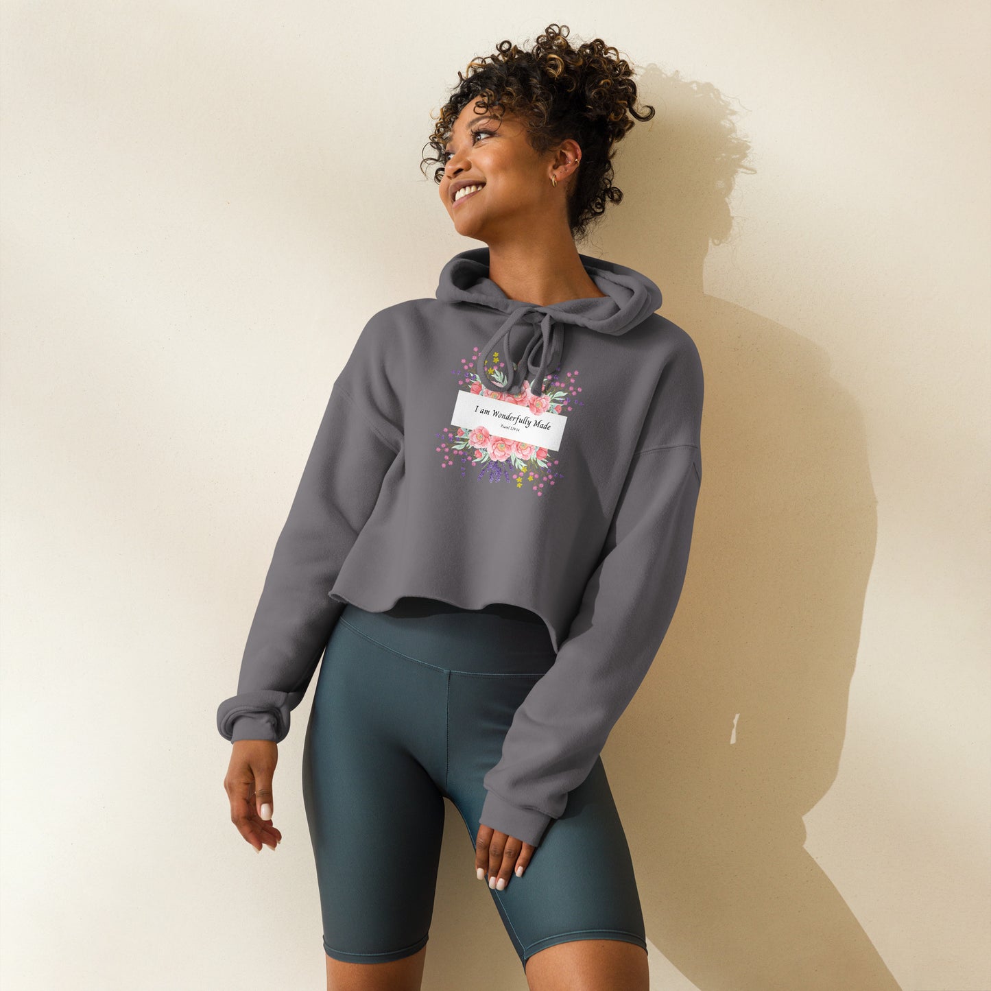 Wonderfully Made Cotton Blend Crop Hoodie