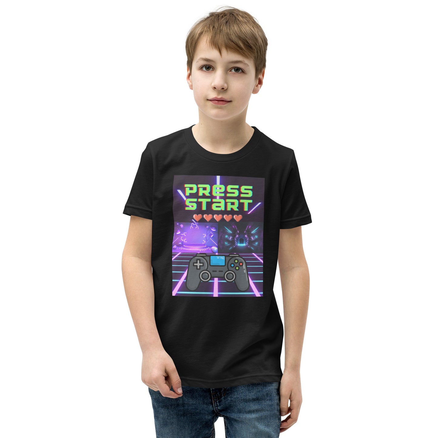 Press Start Gamer Youth Short Sleeve T-Shirt