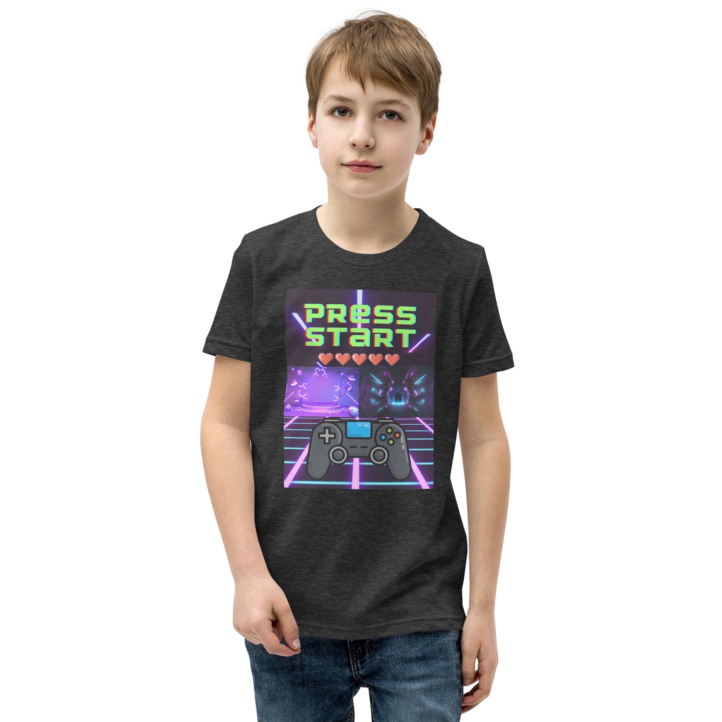 Press Start Gamer Youth Short Sleeve T-Shirt