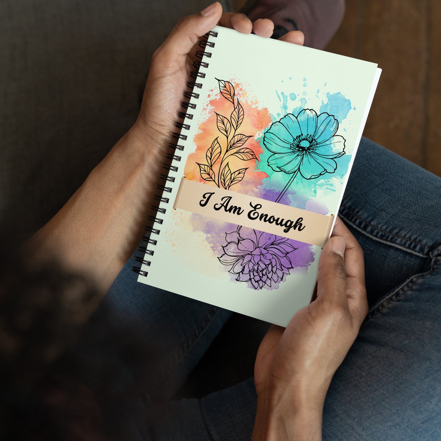 I Am Enough Spiral notebook.