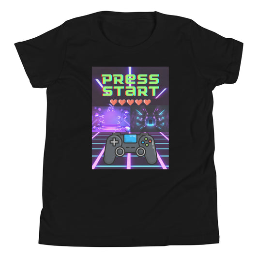 Press Start Gamer Youth Short Sleeve T-Shirt