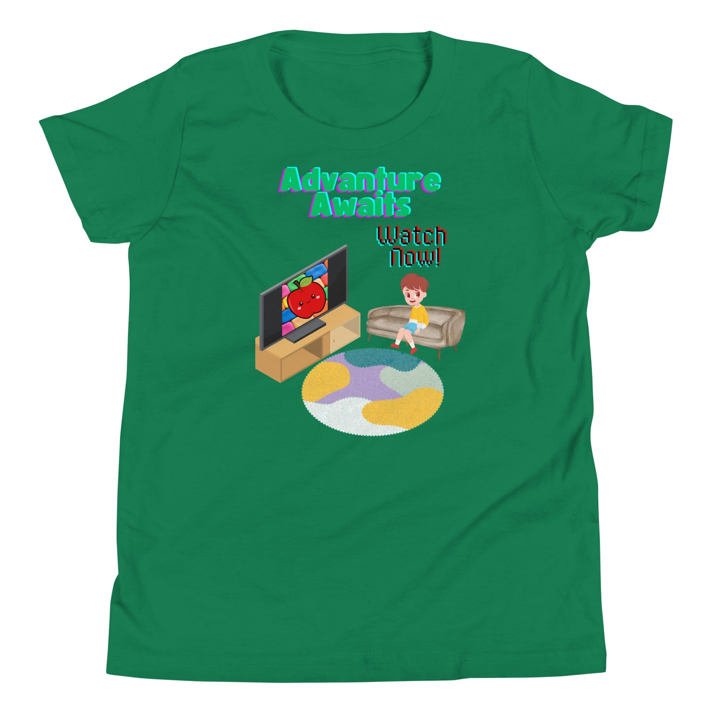 Adventure Awaits - Watch Now Youth Short Sleeve T-Shirt